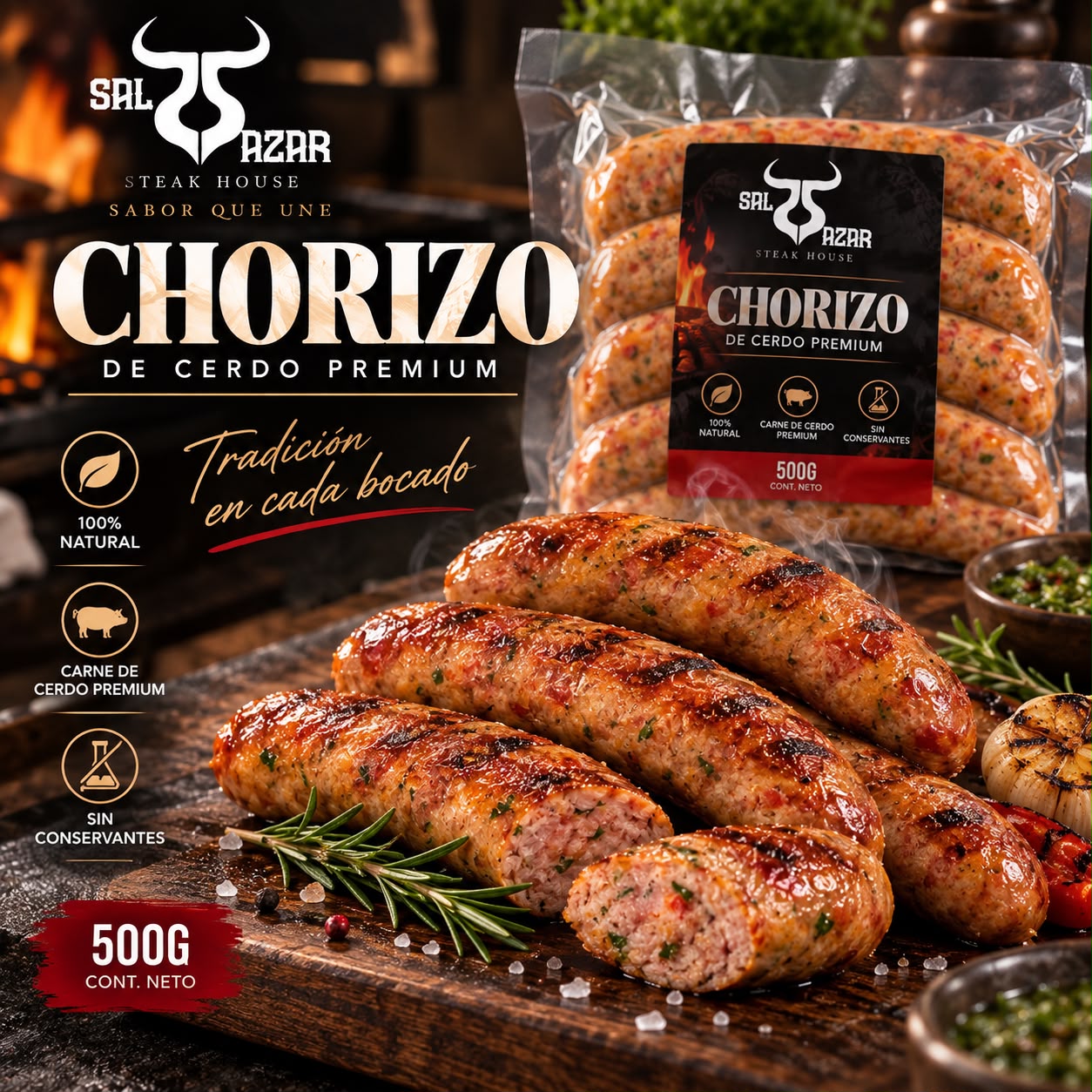 Presentación promocional de Chorizo SAL-AZAR SAL-AZAR